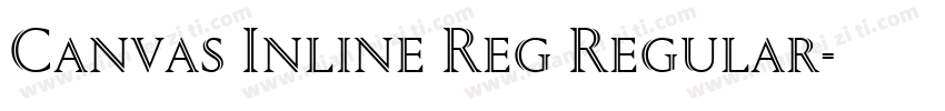Canvas Inline Reg Regular字体转换